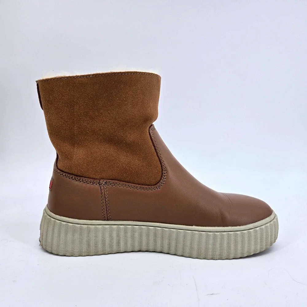 Pajar‎ Canada Janie 2.0 Waterproof Platform Shearling Boot Brown Sz 7 38